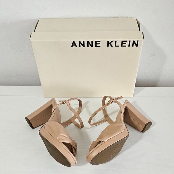 Anne Klein Valentine Wide Women's Sandals Size 8 - Taupe - Vale06F9 - Picture 4 of 8